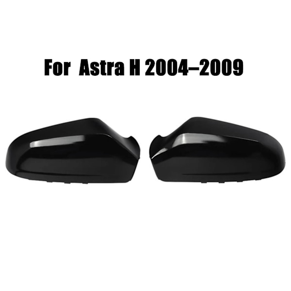 2st Bil Backspegelkåpa Ersättnings Backspegel Skal För Opel Astra H 2004-2009 Bright black