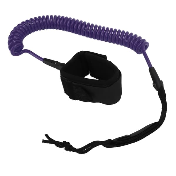 7 mm 3 m Surfeleash Justerbar Elastisk TPU Surfebrett Benstropper Stand Up Paddle Leash Lilla