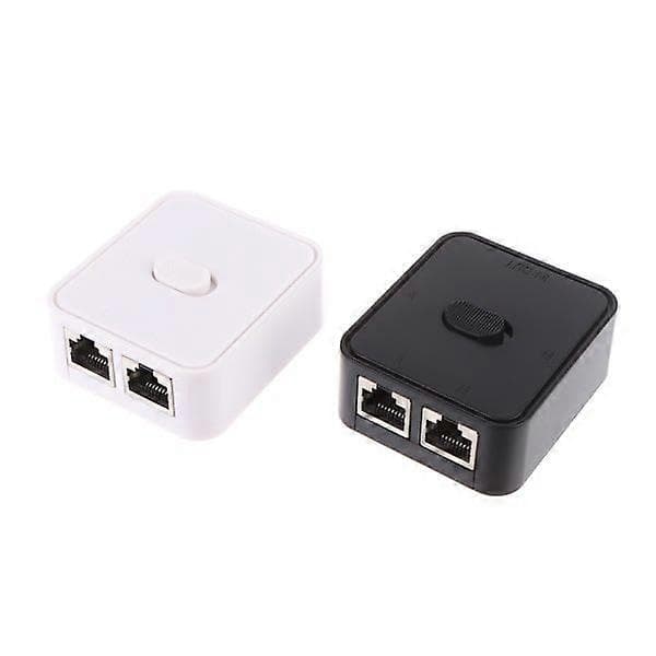 2-Port Gigabit Netværk Switch RJ45 CAT 5/6 LAN HUB Netværk Switch Sort One Size