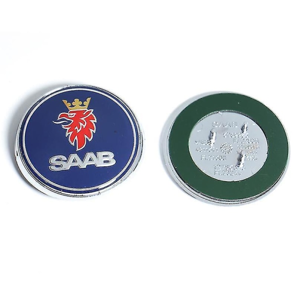68mm 2 3 Pins Saab Car Front Huv Motorhuv Logotyp Bakre Trunk Bumper Badge För Saab 9 3 9 5 9-3 9-5 Saab Emblem Sticker Accessories -ys