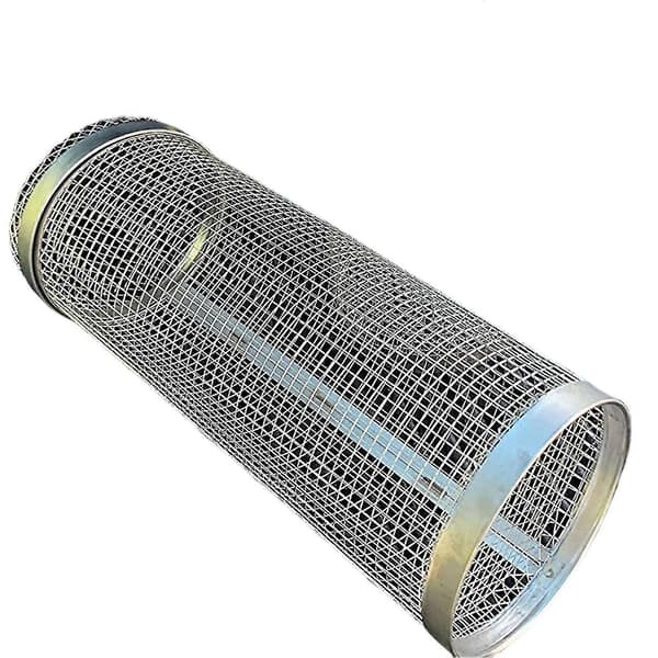 Cylinder Grillkurv Rustfrit Stål Grillnet Grøntsager Kød Bbq Kurv Small Size 20cm