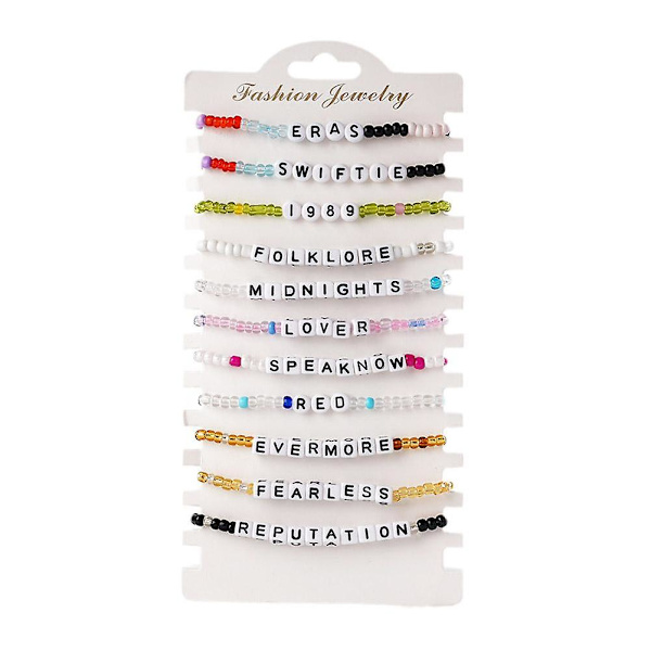 11 st Taylor vänskapsarmband Swifties Tour Eras Concertinspirerade armband