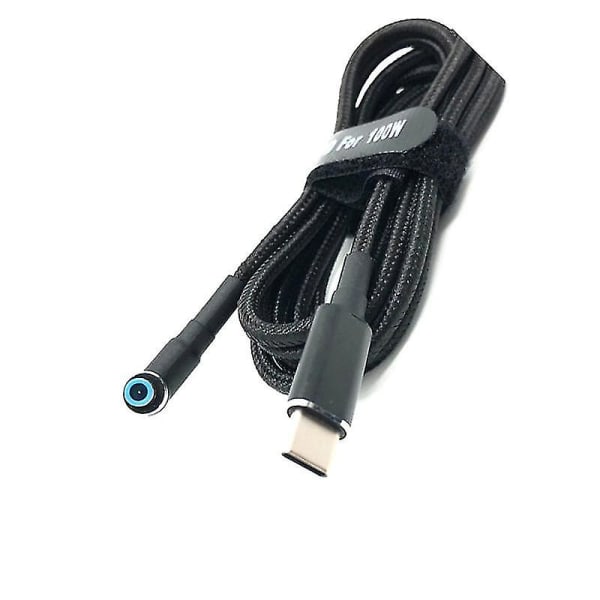 Usb C til bærbar ladekabel Adapter Type C til DC 4,5 X 3,0 mm omformer 100w Pd Power Charger Sup Black