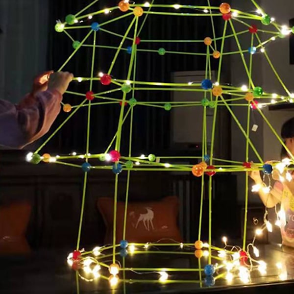 Underbart julgransfortbyggnadsspel Leksak i plast Tidiga pedagogiska leksaker Present till födelsedag Jul Without Light