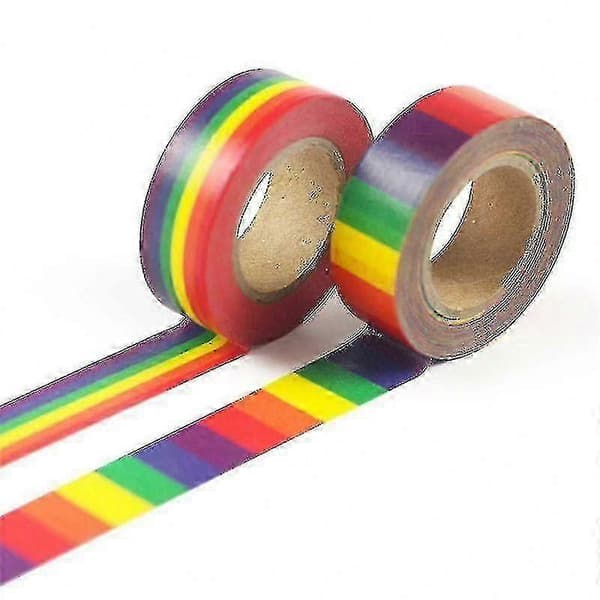 Skolmaterial & Kontorsmaterial: 2-pack Regnbågs Washi Tejp