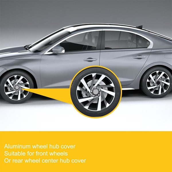 Tyre Center Hub Cover til Auto Universal Wheel Hub Caps Hub Centre Caps 60mm Wheel Centre Cap 4Pcs Wheel Centre Alloy Hub Center Caps silvery