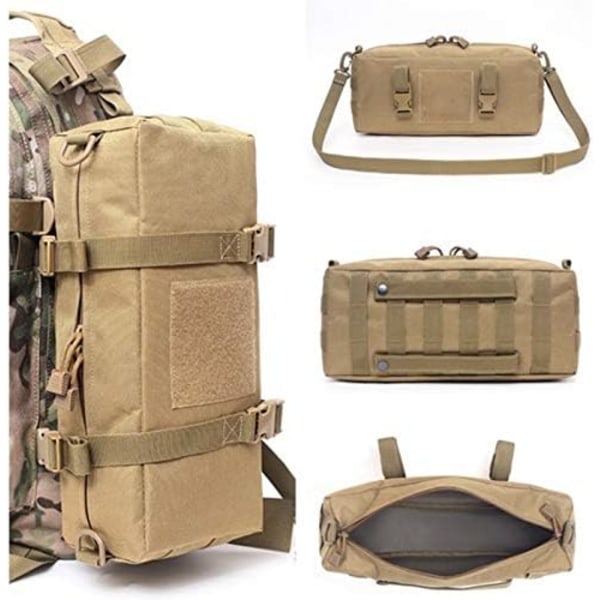 Utendørs klatrevesker Vanntett militær taktisk tilbehør Skulderpose 600D Nylon Molle Campingpakke Turmidjepose