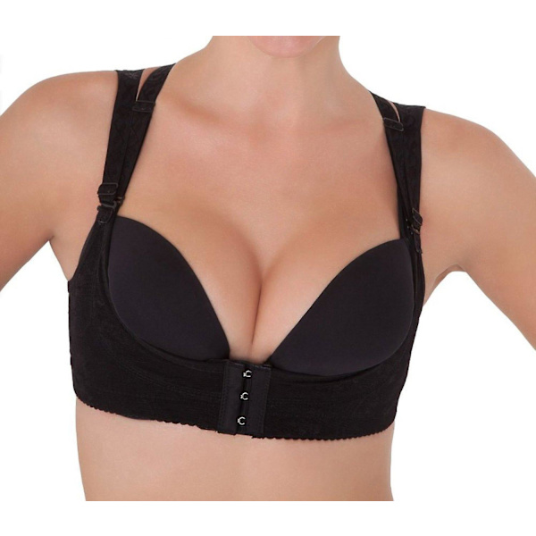 Push-up Magic Bra Shaper Shapewear Vest Bust up Breast Support Black Black S