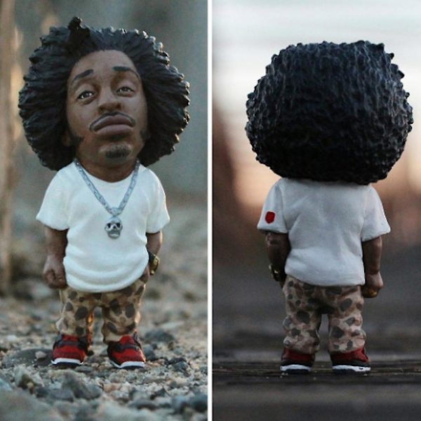 Rapper Star Hip Hop Cool Guy Bro Resin Figurine Prydnader Staty Heminredning Modell Present