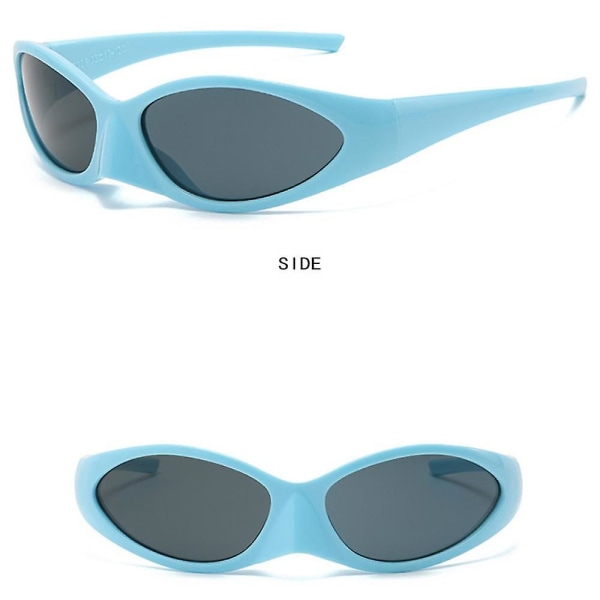Polariserede solbriller,uv400 beskyttelsessolbriller med farvespejlglas, skærme til dagligt brug og sociale begivenheder,ungdom Kvinder Mænd(blå)