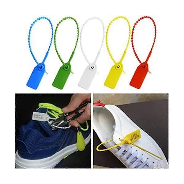 100-pack Plastic Seals with Numbered Labels for Shipping, 250 mm [ZHE]