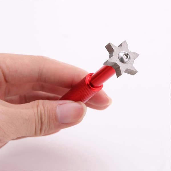 Groove Sharpener med 6 Huvuden, Golfklubba Groove Sharpener Re-Grooving Cleaner Silver