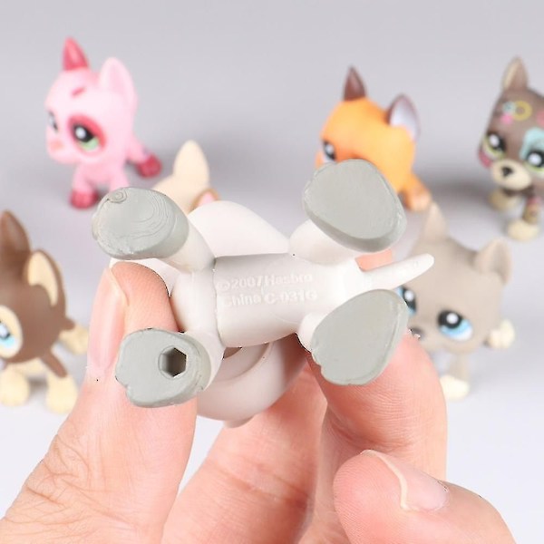 Uusi Littlest Pet Shop Eläin Nuket Tanskandoggi Kissa Mäyräkoira Toimintahahmo Näyttämömalli Tyttö Leikkimökki Lelut Lapsen Syntymäpäivälahja Silver