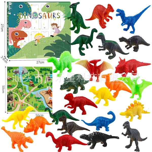 Hotsalg 24 stk. tegnefilm dinosaur jule blindeboks Stressaflastende fingerklemme nedtælling jule blindeboks
