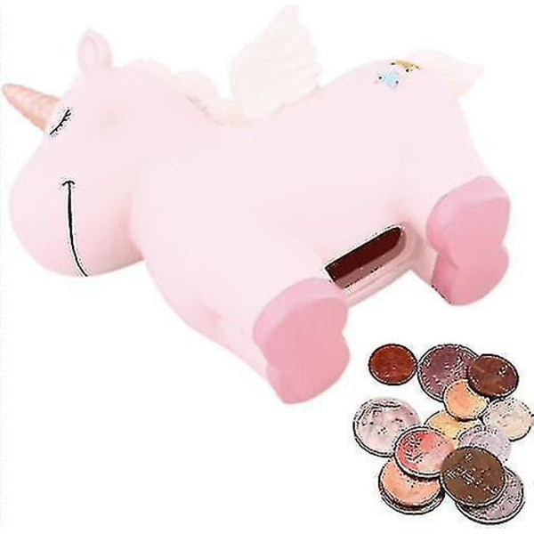 Ihana Rainbow Unicorn -säästöpossu tytöille, Resin Unicorn -säästöpossu, -lelut, lasten rahapankit kolikkopankit pink