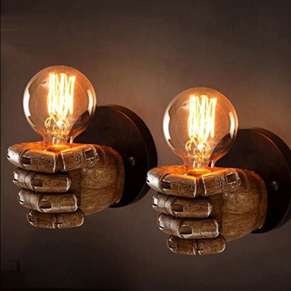 Fist E27 Resin Wall Light (Color : Right)