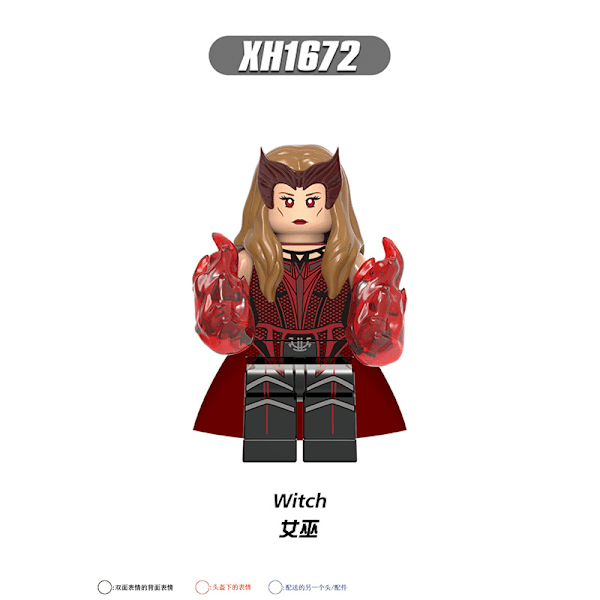 Rakennuspalikat Xinhong X0309 Avengers-sarja Tommy Wanda kokoonpantavat hiukkaset opettavaiset rakennuspalikat
