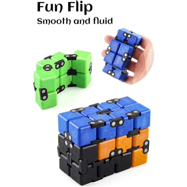 Infinity Cube Fidget Legetøj, Fidget Legetøjssæt, Fidget Legetøj Cube, Fidget Legetøj Pakke, Infinity Cube Metal (4 Stykker)