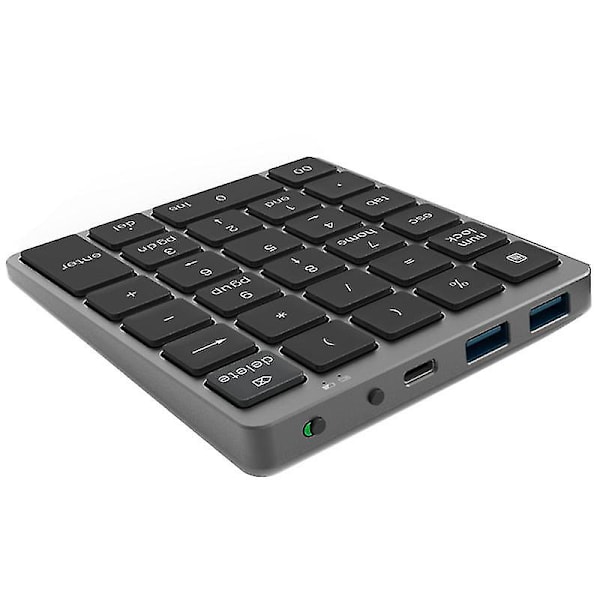 N970 trådløst Bluetooth numerisk tastatur med USB-hub Doble moduser Flere funksjonstaster Mini numerisk tastatur for AC