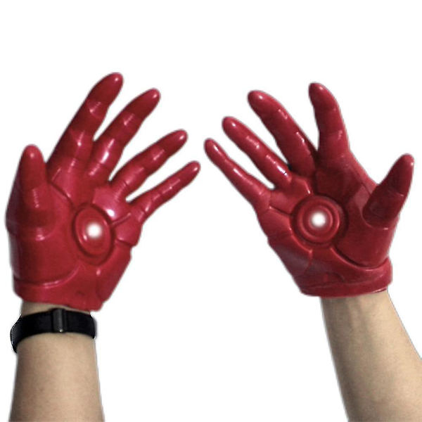 1 par Iron Man rollspelshandskar för barnens Avengers Film Film Figur Cosplay Handskar Halloween Cosplay Fest Kostym Handskar Rekvisita Presenter
