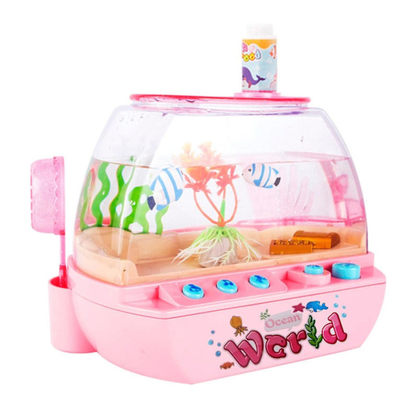 Interessant børns akvarium børns simulation elektriske fisk tank legetøjssæt Pink