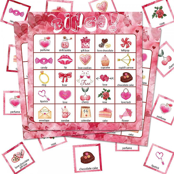 Bingo-spil Valentinsdag Afternoon Tea Party Brætspil Kortsæt