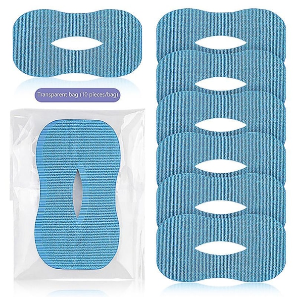 O-formet anti-snorke-munntape Anti-snorke-munntape for å sove, Nattmunnkorreksjonsklistremerker Sovehjelp 30 Pcs Blue