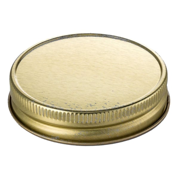 24 pakker Mason Jar Lids Regular Mouth Leak Proof Secure Mason Solid Caps (gull)