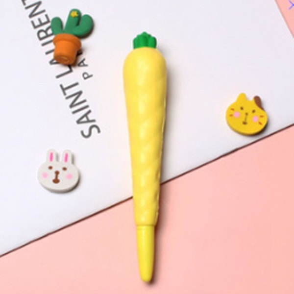 Söt Kawaii Ananas Squishy Gelpenna - Mjuk Stressavlastande Smidigare Skrivande - Perfekt för Semestergåvor och Skolartiklar