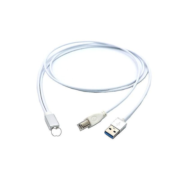 Kabel MIDI til USB-oplader iPhone Lightning iPad iOS OTG til USB-B-adapter klaver keyboard lydkonverter optagelse MIDI-interface ledninger ledninger White