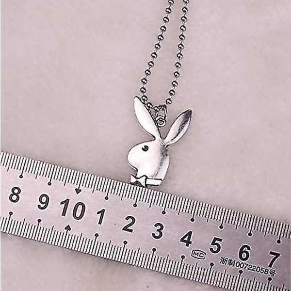 Playboy Bunny-halskæde 24" Rolo-kæde i 304 rustfrit, med antik zinklegering Play Boy Rabbit Cha
