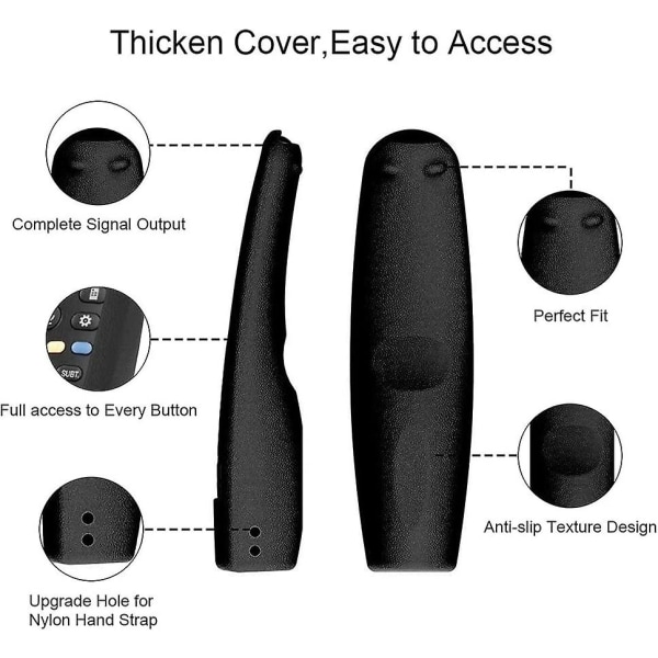 2 st Anti-slip case kompatibelt med Lg An-mr20ga Magic cover(svart)