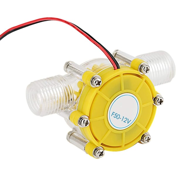 12v Micro-hydro vattenturbingenerator neodymmagnet Ultralågt vattentryck Startvatten Vattenkraft power (gul)