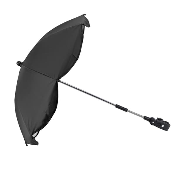 14 inch Universal Stroller Umbrella with UV Protection Adjustable Stroller Parasol Black (Silver Glue)