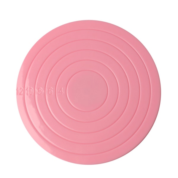 14 cm tårtskiva med skaldesign 360 graders roterbar gör-det-själv-plast minifondant tårta Roterande displayställ Verktyg Kökstillbehör Tianyuhe Pink