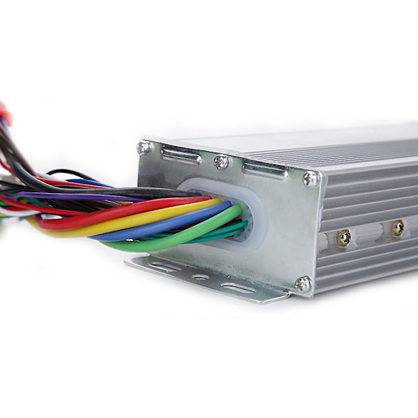 36V 500W 12 Rør Børsteløs Controller Aluminiumlegering E-Cykel Børsteløs Motor Controller til Elektrisk Cykel Scooter silver