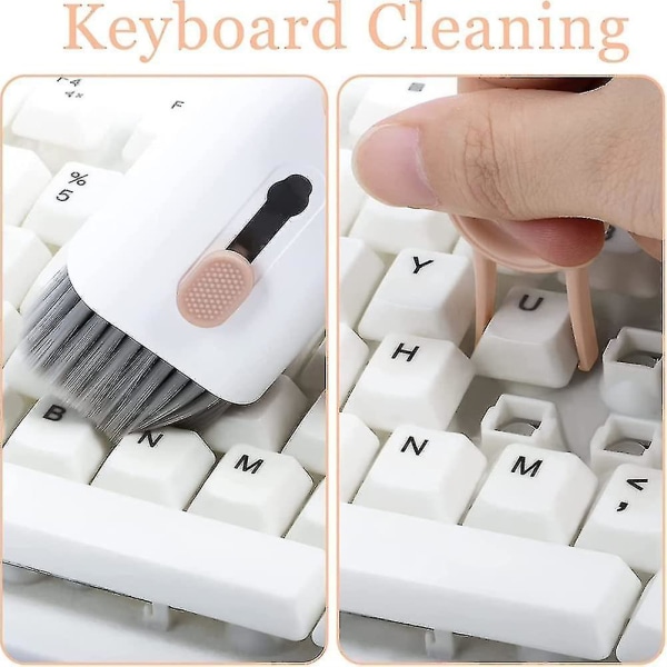 7-i-1 Electronics Cleaner Kit - Keyboard Cleaner Kit, bærbart multifunktionelt rengøringsværktøj til pc-skærm/øretelefon/mobiltelefon/laptop/computer/bluetoo