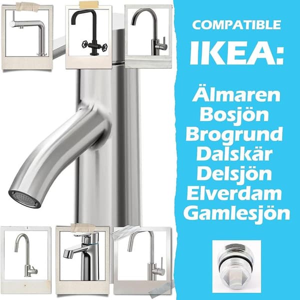 Adapter til vandhaner M18.5 - M22 til Ikea, Grohe, Neoperl TJ