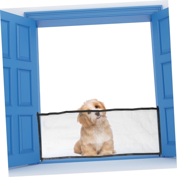 1 sett beskyttende isolasjonsnett sammenleggbar lekegrind Innendørs Pet Safety Lekegrind Isolert dør Pet Safety Guard (180X72cm)