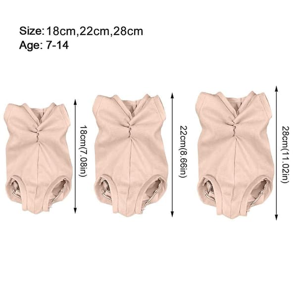 18-28cm Full Limbs Leketoy Solid Simulation Reborn Dukke Tilbehør Sett Klær Kropp Myk 22cm