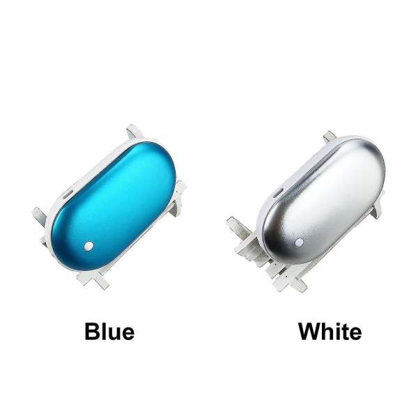 2 pakke oppladbare håndvarmere Usb Power Bank elektrisk lommevarmer Blue
