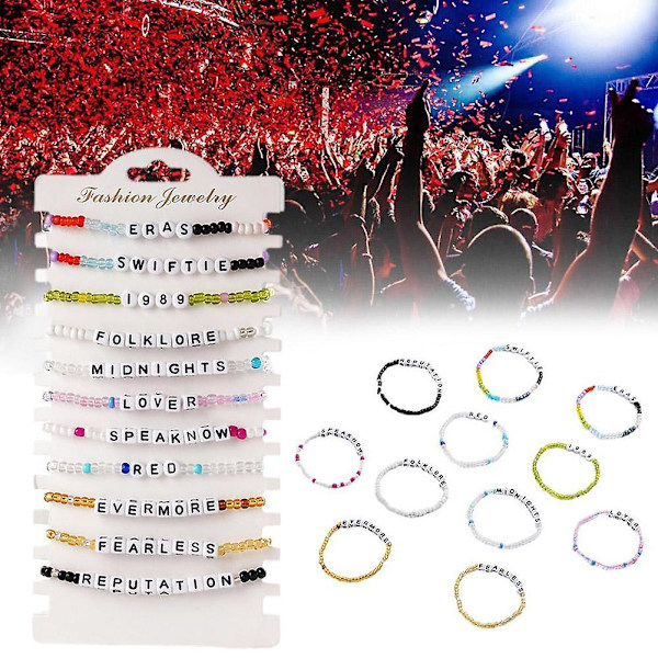 11 st Taylor vänskapsarmband Swifties Tour Eras Concertinspirerade armband