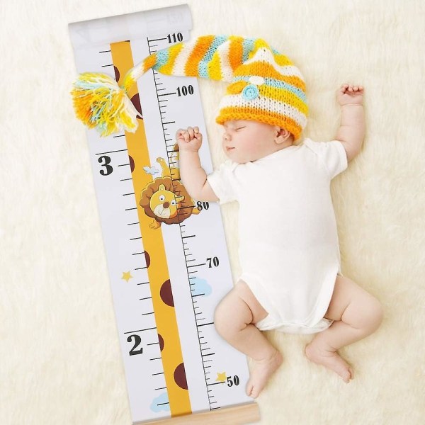 Outivity baby korkeuden kasvukaavio seinään ripustettava mittaviivain lapsille, irrotettava kangas ja puinen seinäviivain makuuhuoneen lastenhuoneen seinäkoristeluun