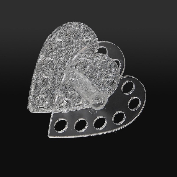 Sydämen pyöreä muoto 12 reikää harjakynäpidike Nail Tool näyttöhyllyn organizer
