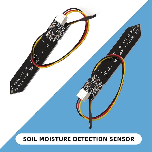 10 stk kapasitiv jordfuktighetssensor modul 3.3-5.5v 3-pin W/gravity wire korrosjonsbestandig for Black