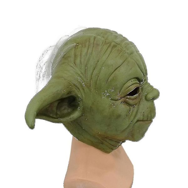 Yoda-naamio, lateksipäällinen, cosplay-asu, rekvisiitta Halloween-juhliin