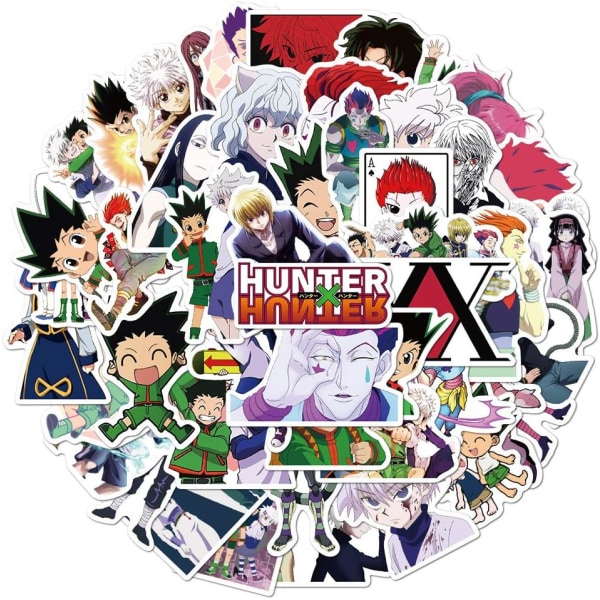 Hunter X Hunter Stickers Pack 50 Stk Tegnefilm Decals af Anime Bumper Stickers til biler Motorcykel Laptop Bagage Ipad Laptops Sollyssikret