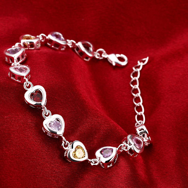 925 Sterling Sølv Armbånd Til Kvinder Elegant Krystal Sten Vedhæng Armbånd Mode Smukke Smykker