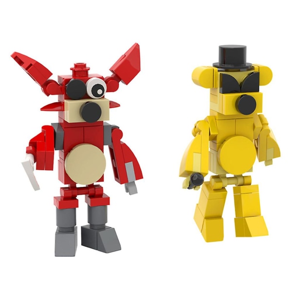 5 st/set Five Nights At Freddy's Byggklossleksaker, Skräck Fnaf Spel Actionfigur Modell Leksak, Fans Samlarobjekt Vuxen Pojke Flicka Födelsedagspresent
