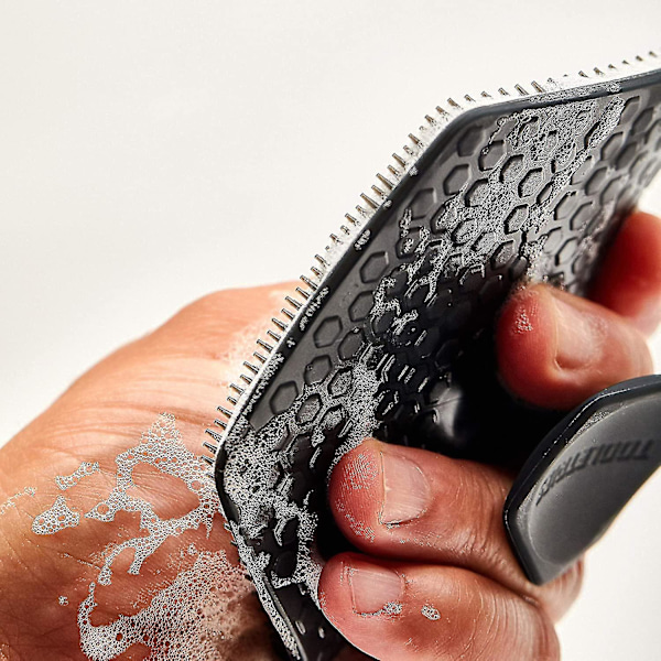 Kroppsskrubb som eksfolierer og renser dypt - Dusj- og badetilbehør i silikon med spesialdesignede bust og ergonomiske håndtak med krok